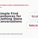 Simple First Sentences for Clothing Store Conversations