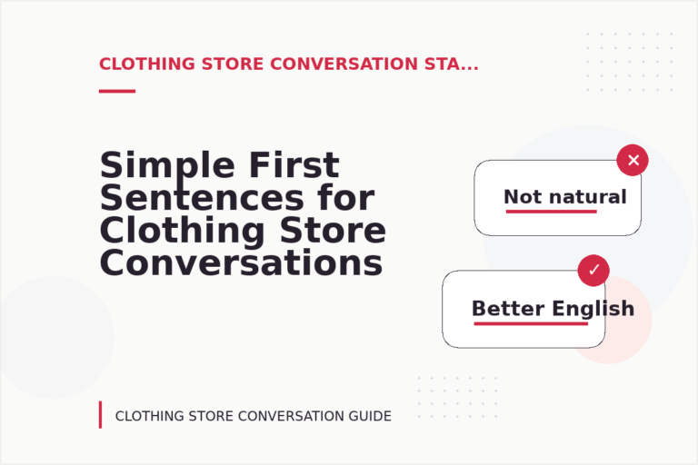 Simple First Sentences for Clothing Store Conversations