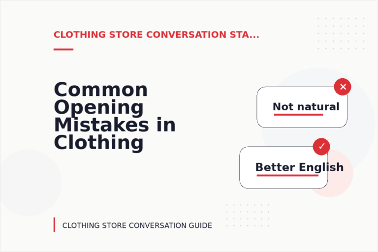 Common Opening Mistakes in Clothing Store Conversations