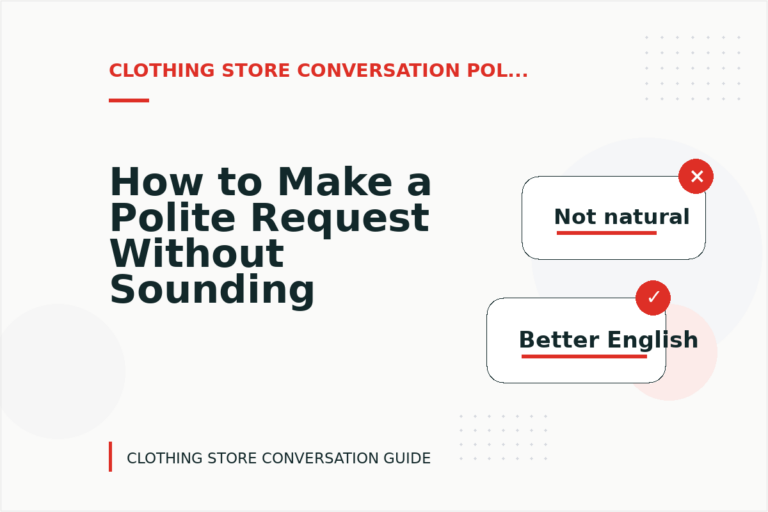 How to Make a Polite Request Without Sounding Demanding in Clothing Store Conversation English