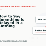 How to Say Something Is Delayed in a Clothing Store Conversation