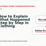 How to Explain What Happened Step by Step in Clothing Store Conversation English