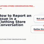 How to Report an Issue in a Clothing Store Conversation