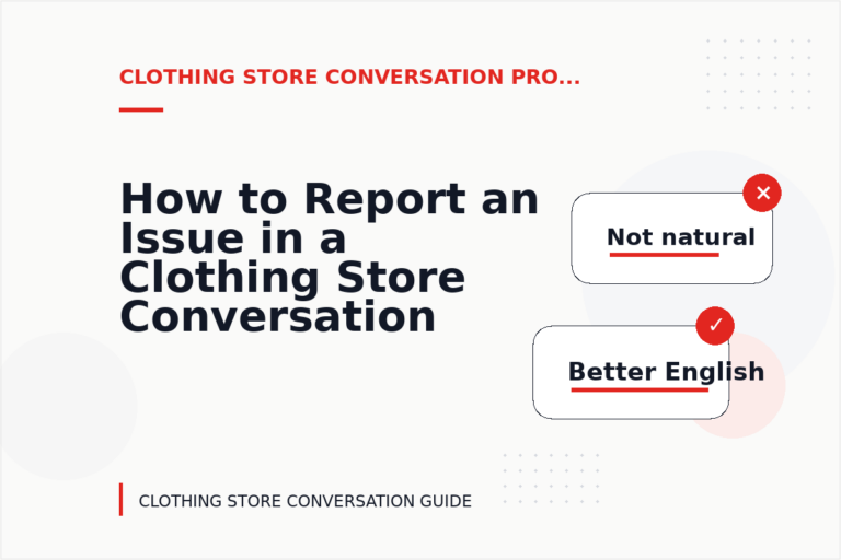 How to Report an Issue in a Clothing Store Conversation