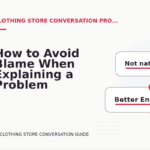 How to Avoid Blame When Explaining a Problem in Clothing Store Conversation English