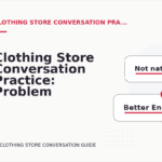 Clothing Store Conversation Practice: Problem and Solution Replies
